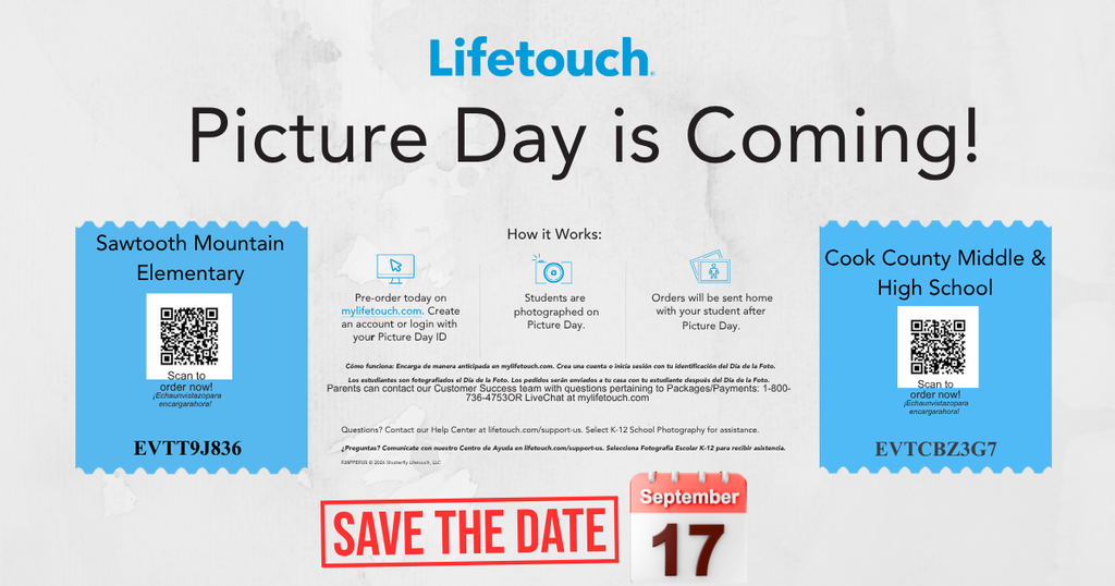Picture Day is Coming! September 17, 2026