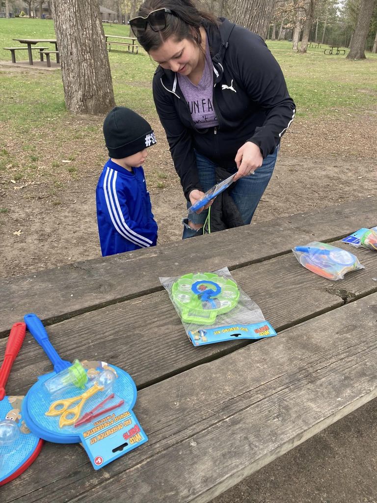 bug kits passed out to children