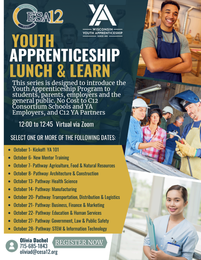 youth apprenticeship lunch and learn flyer