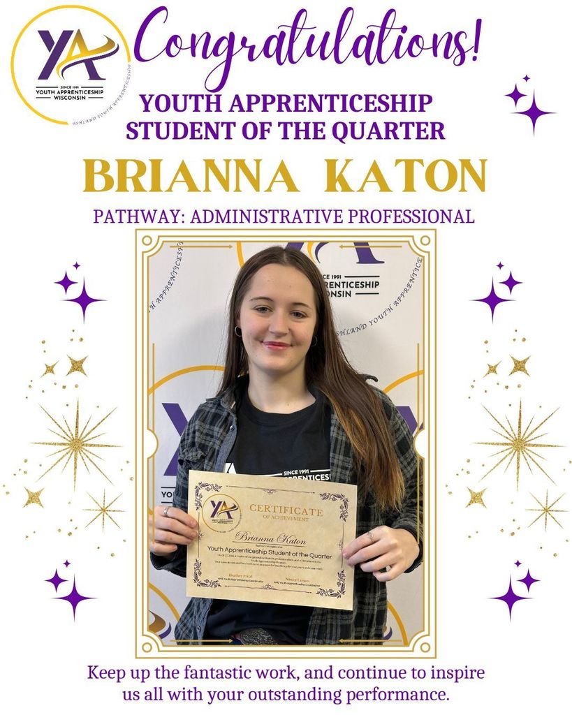 Student of the quarter Brianna Katon