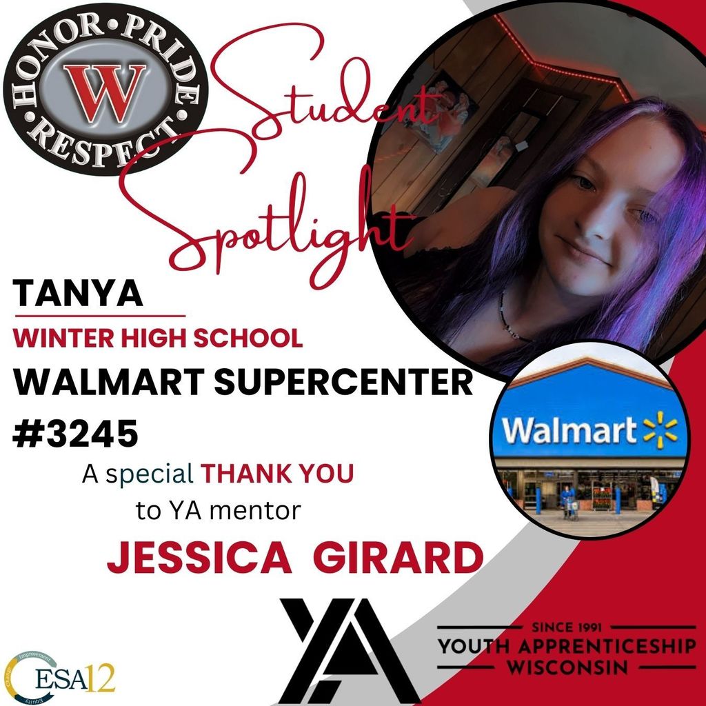 Tanya, winter high school and Walmart Supercenter