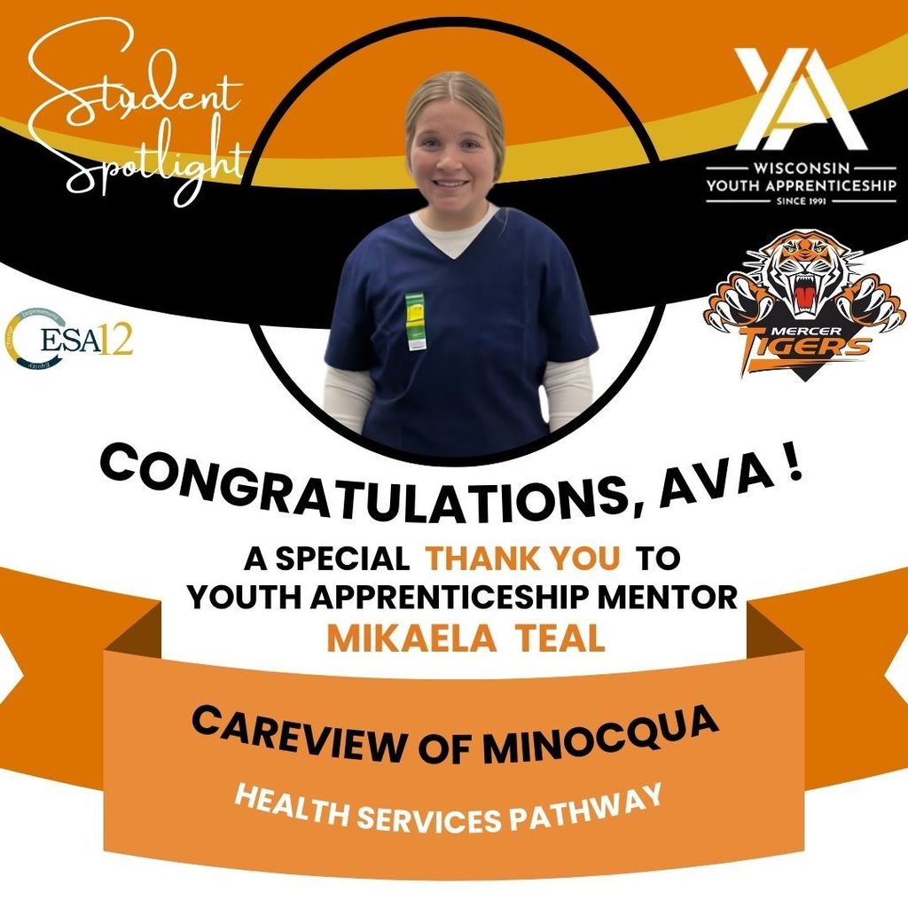 Ava, mercer high school and Careview of Minocqua