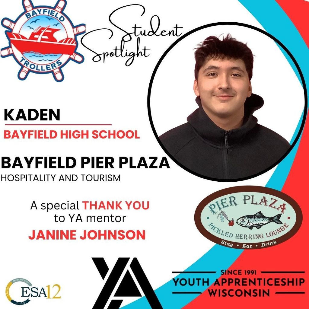 Kaden from bayfield and the bayfield pier plaza
