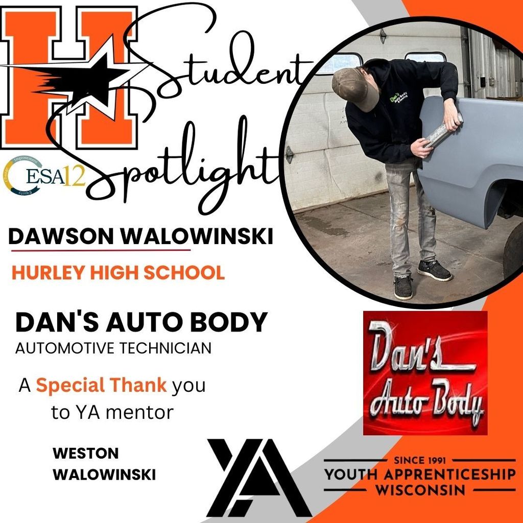 Dawson Walowinski, Hurley, Dan's Auto Body