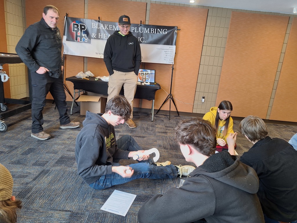 presenters and students at the event