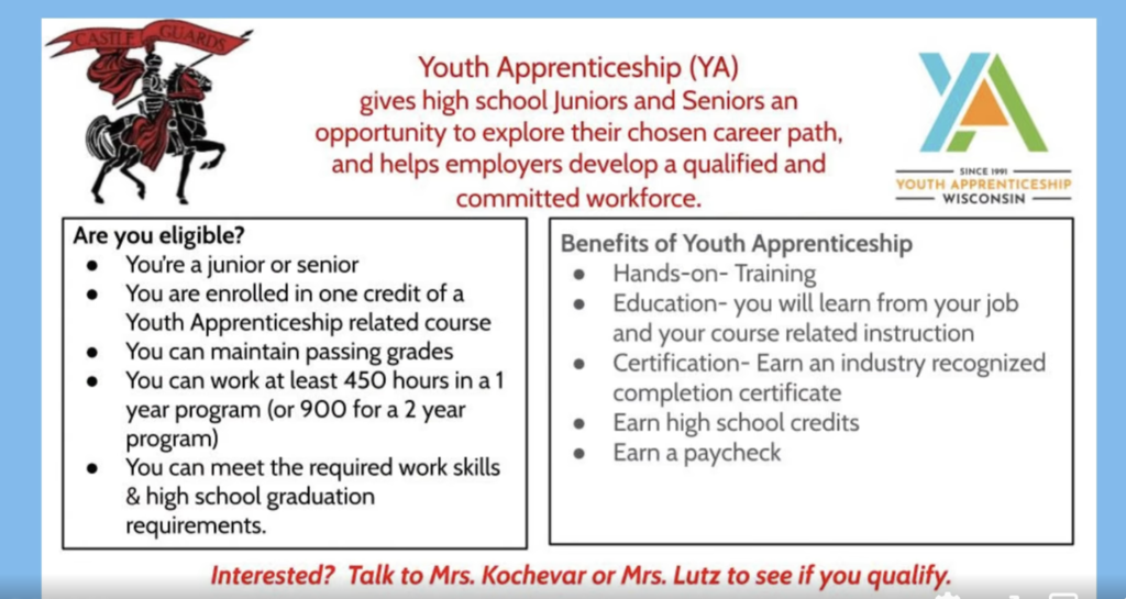 Contact Mrs. kochevar or Mrs Lutz