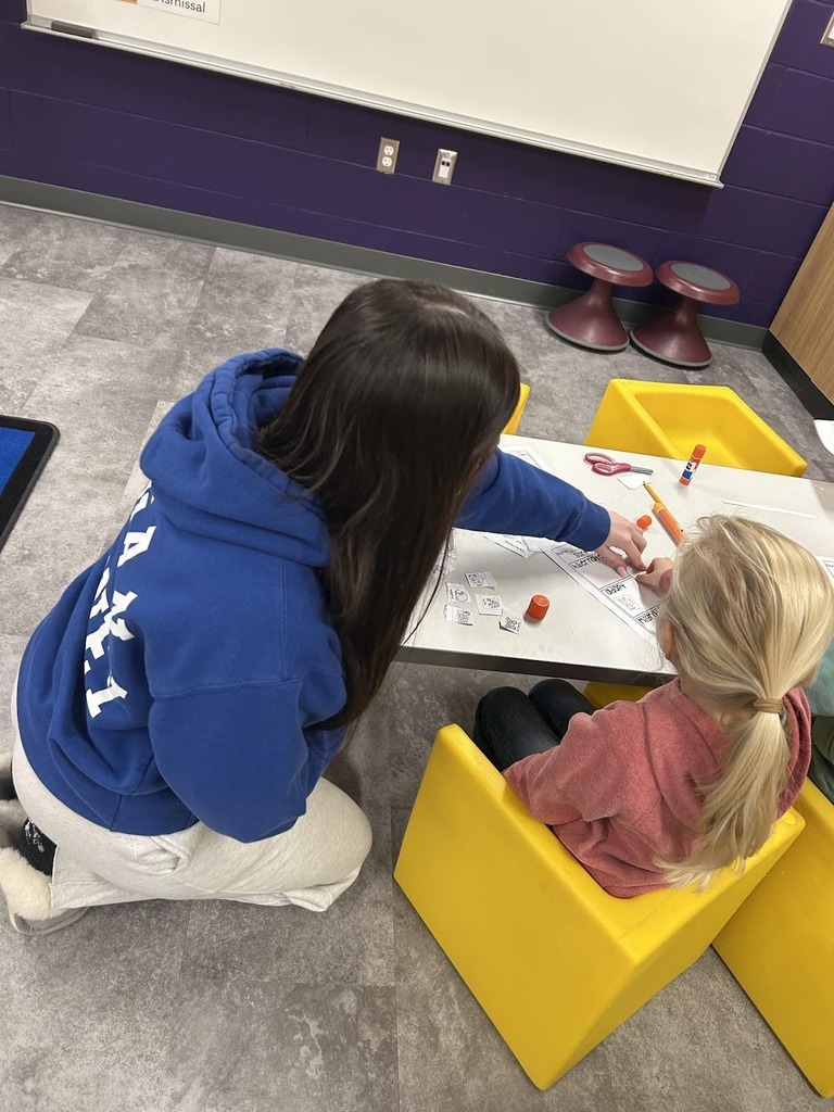 Kids working at table