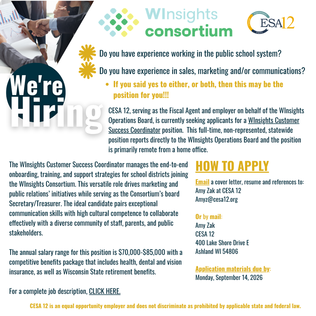 WInsights Customer Success Coordinator Job Opening