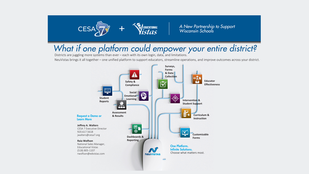 CESA 7 and Educational Vistas announce a partnership to support Wisconsin schools