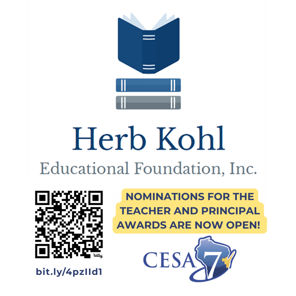 Herb Kohl Educational Foundation Inc. Logo and CESA 7 logo