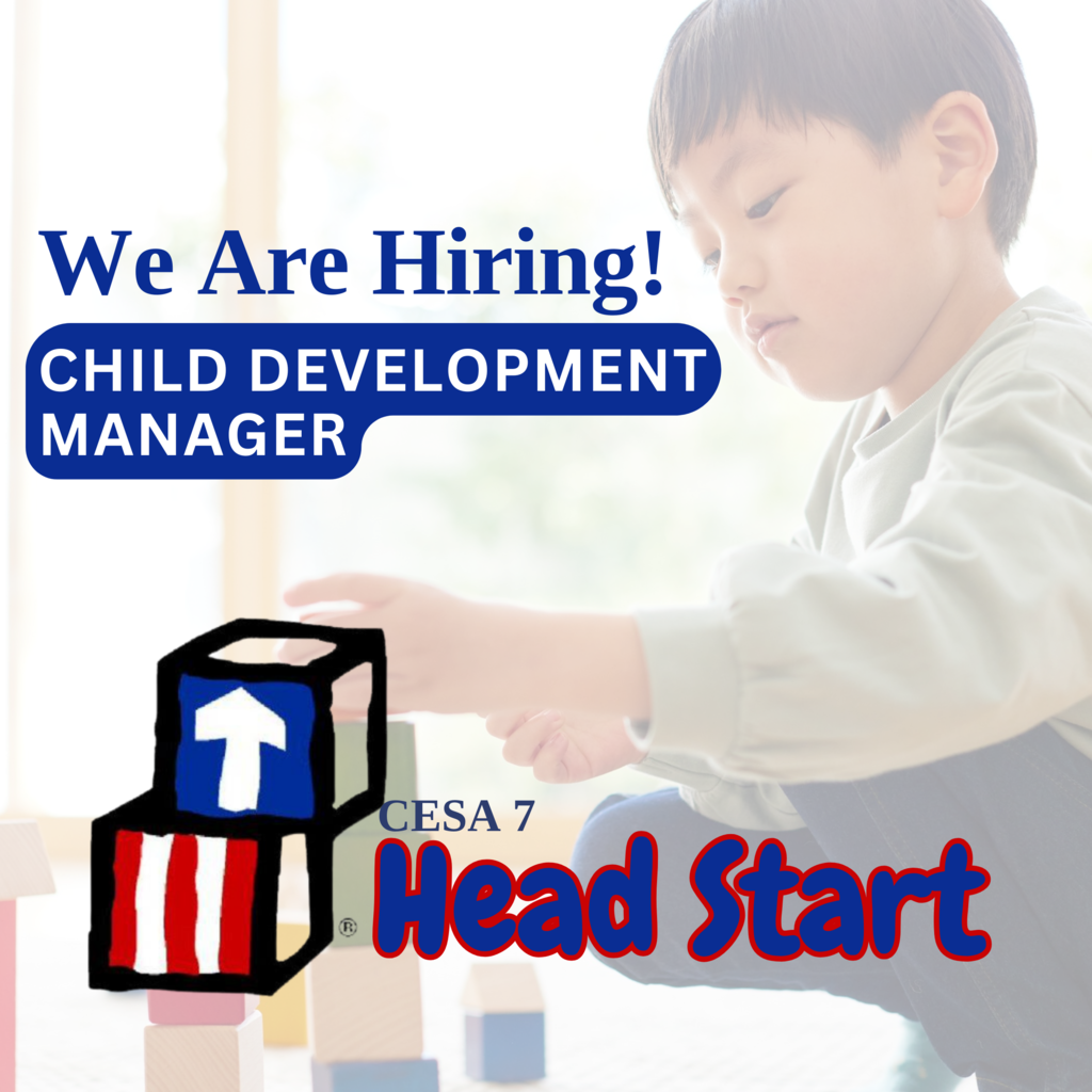 Photo of child stacking blocks on the floor. Head Start logo.