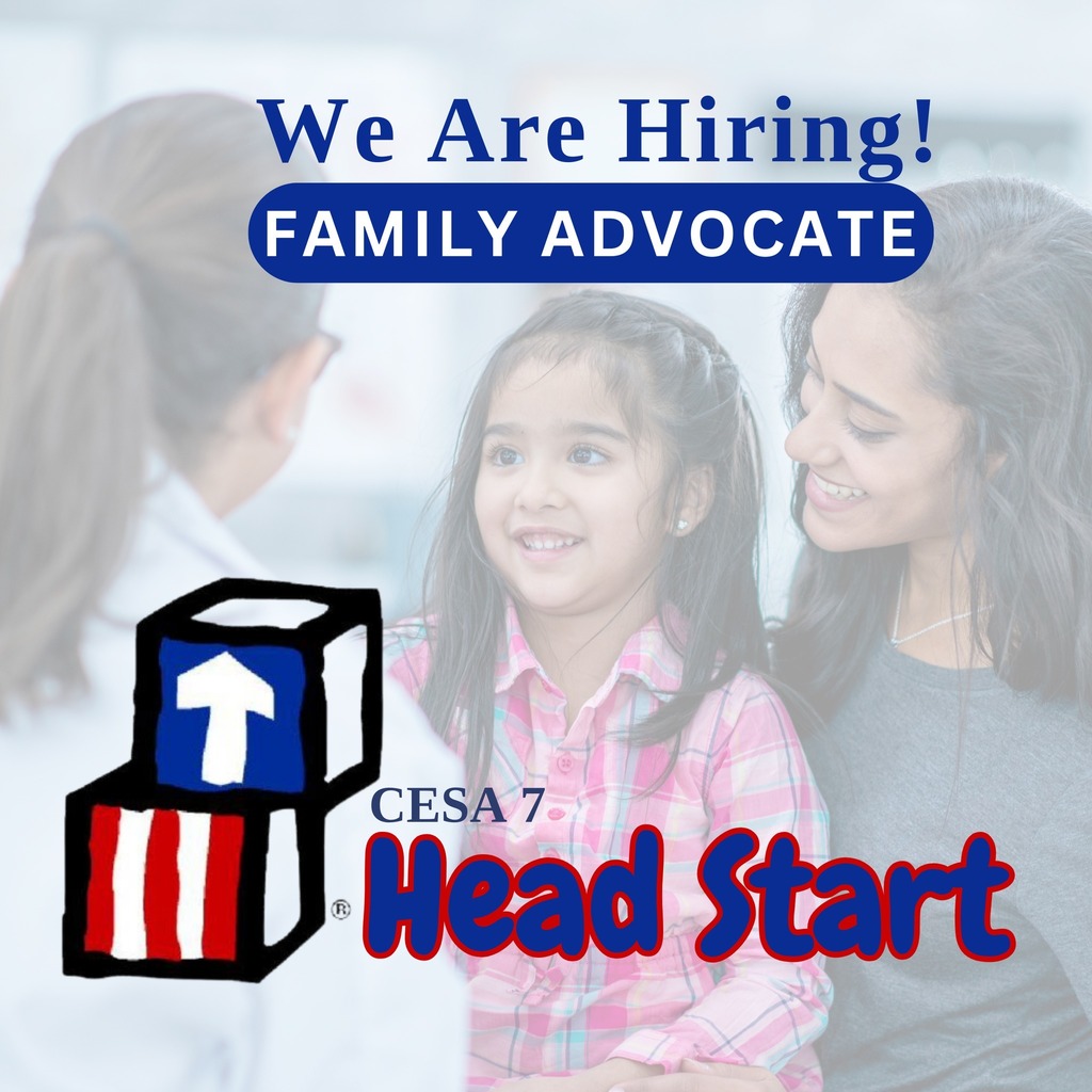 Child sitting on a persons lap looking at another person. Head Start logo.