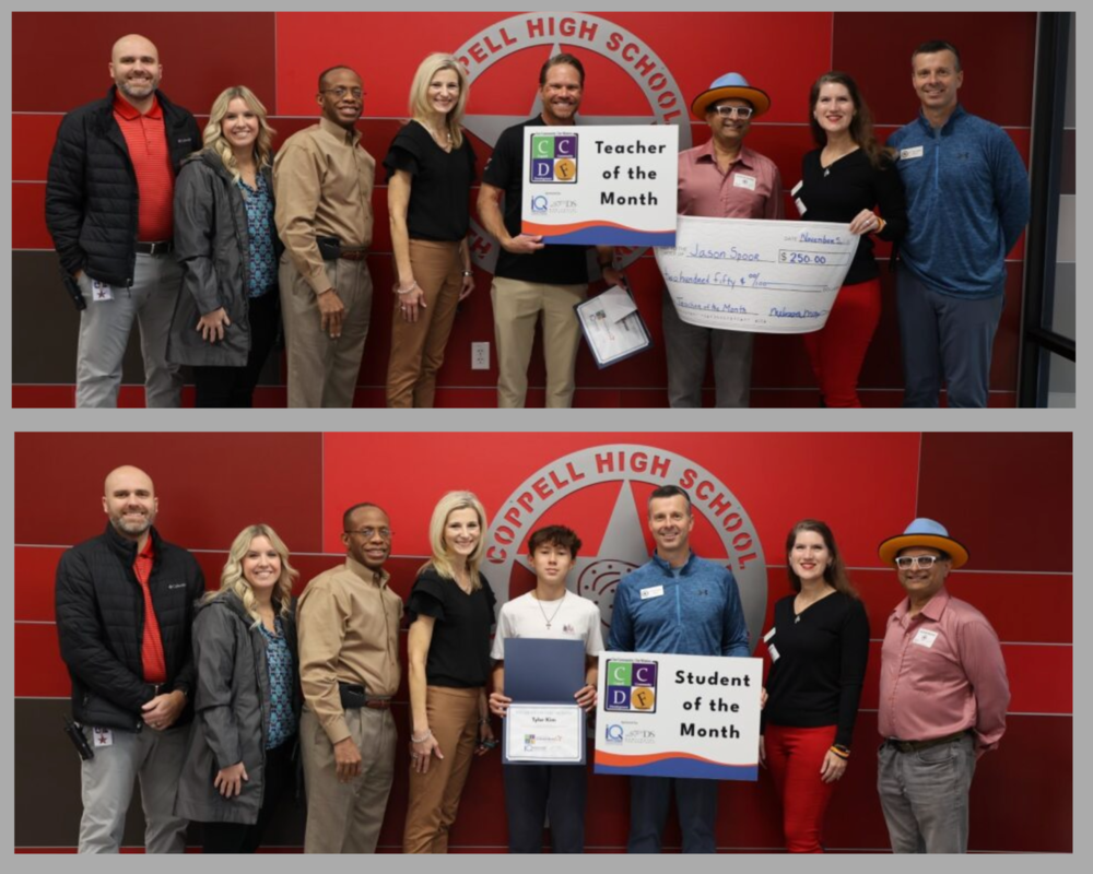 Photos of CHS9 Student and Teacher of the Month