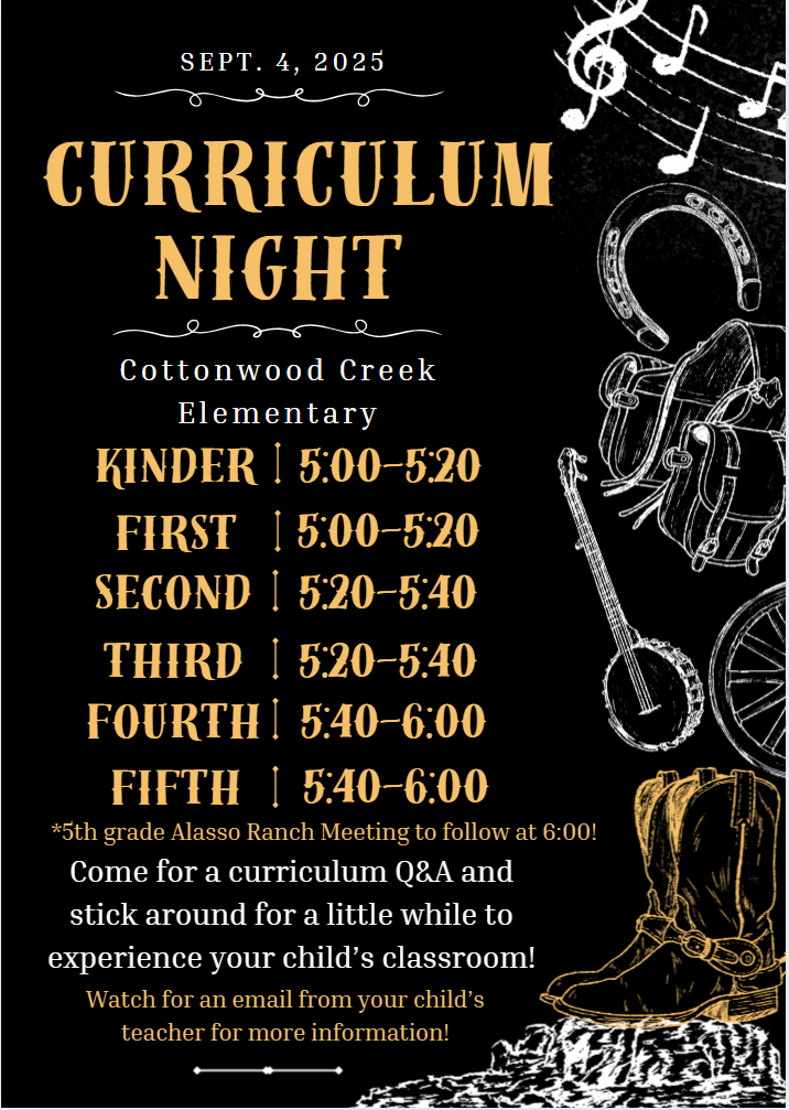 Curriculum Night - September 4th