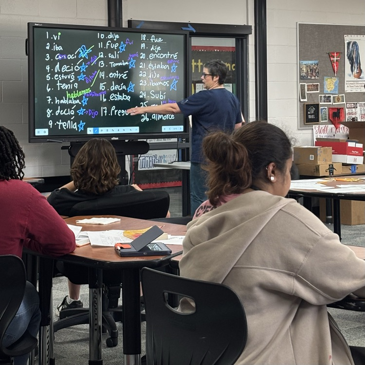 Learners working in Spanish 2