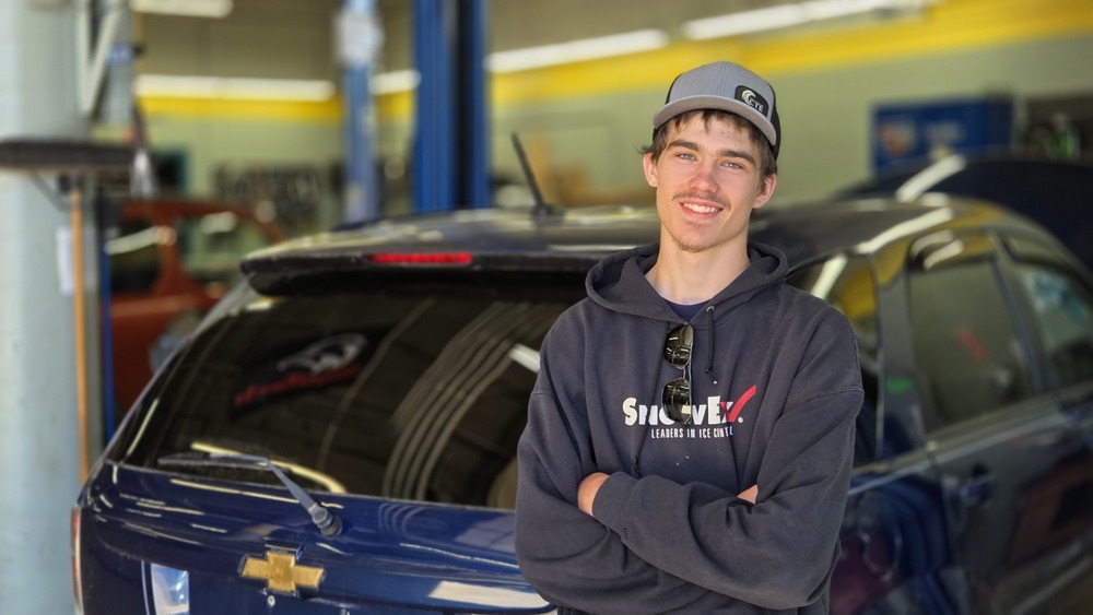 Photo of Dallas Bekkala in CTE Auto Shop