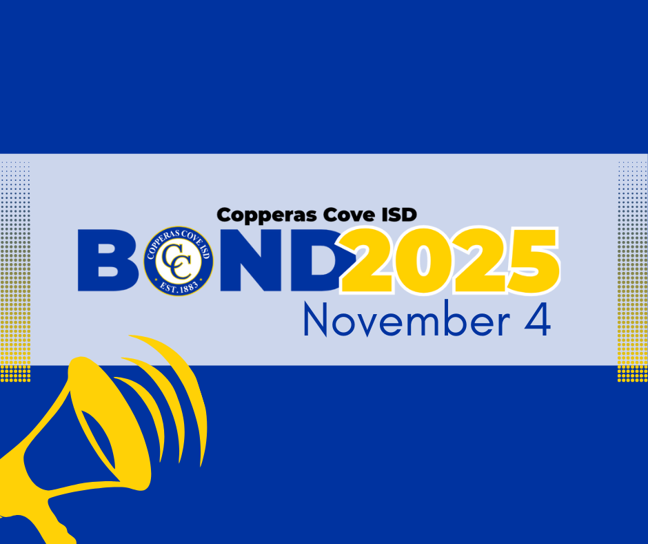 Graphic with CCISD Bond 2025 logo. November 4.
