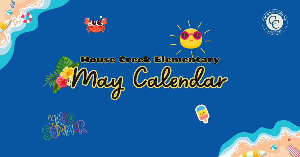 House Creek Elementary May Calendar