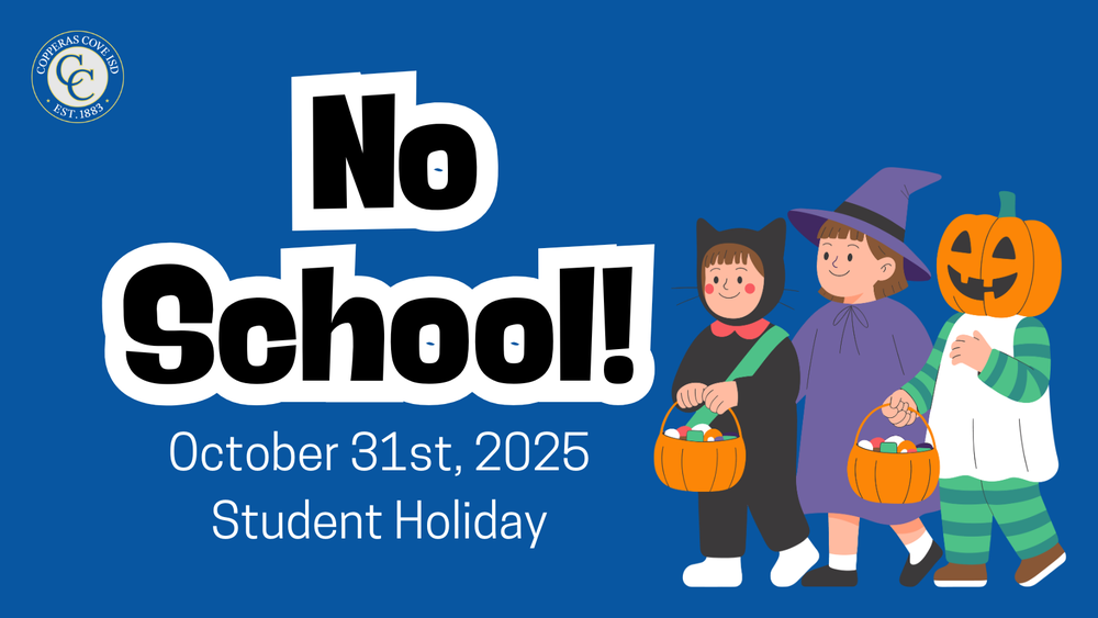 No School October 31st, 2025 Student Holiday