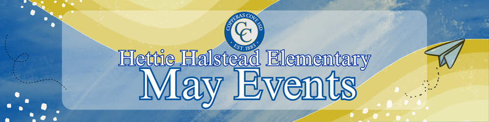 May Events banner with CCISD logo details in caption