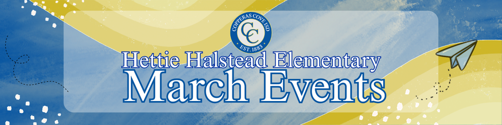 March Events banner with CCISD logo details in caption