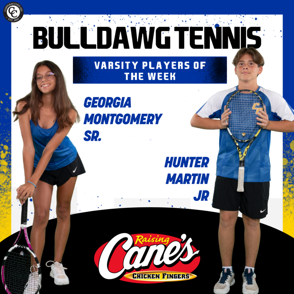 bulldawg tennis varsity players of the week gerogia montgomery sr, hunter martin jr