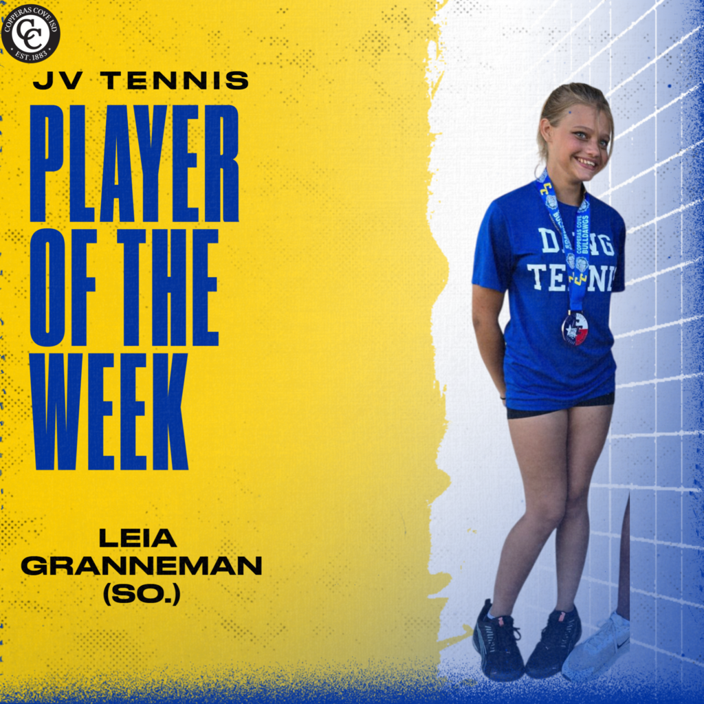 jv tennis player of the week leia granneman soph