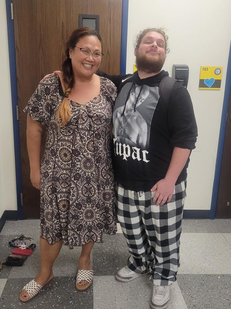 Pictrues of Crossroads Staff dressed for Wear it Wednesday