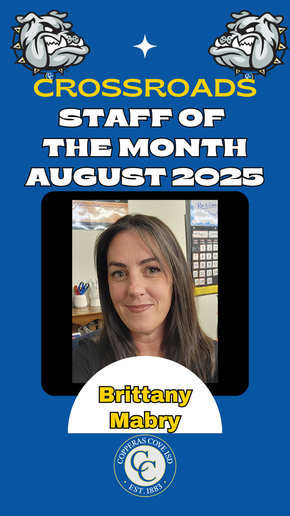 Staff of Month poster with logo and picture