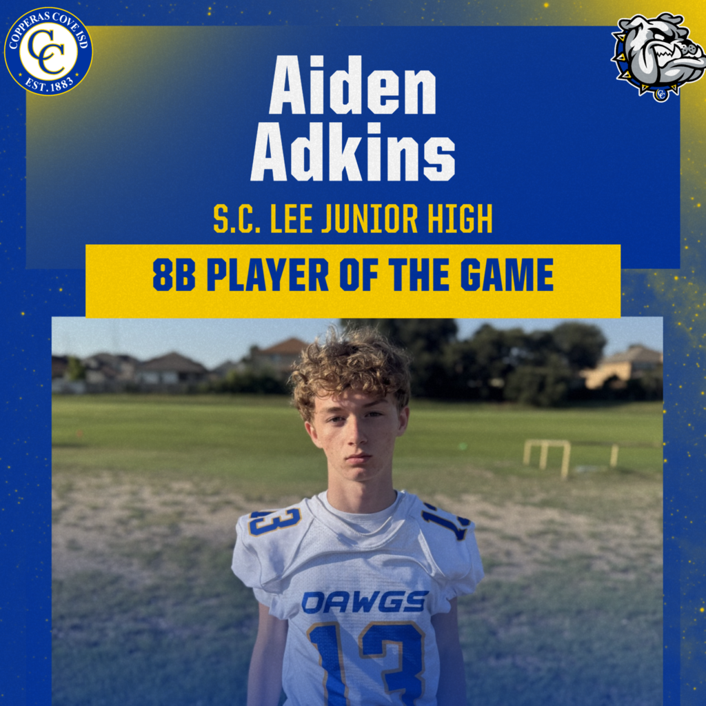 aiden adkins sc lee football player of the game