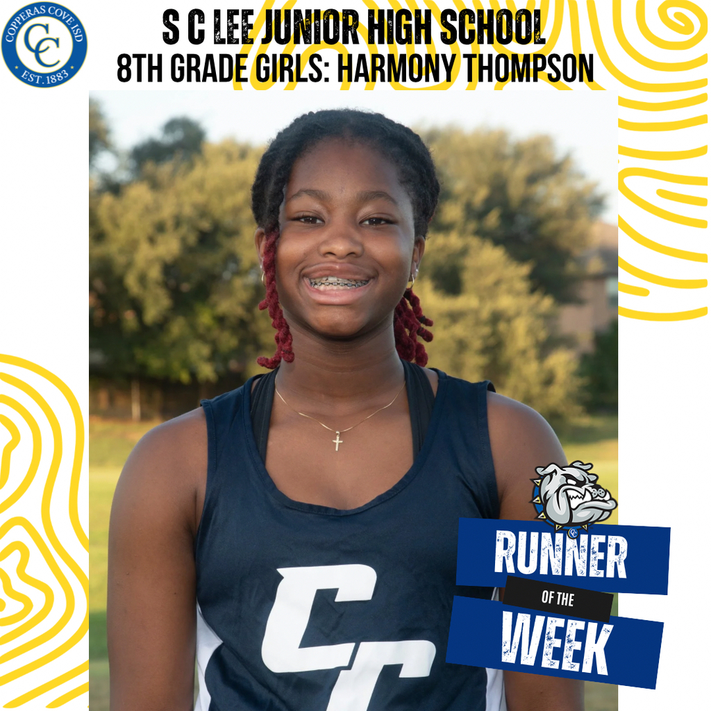 8th grade girls runner of the week harmony thompson
