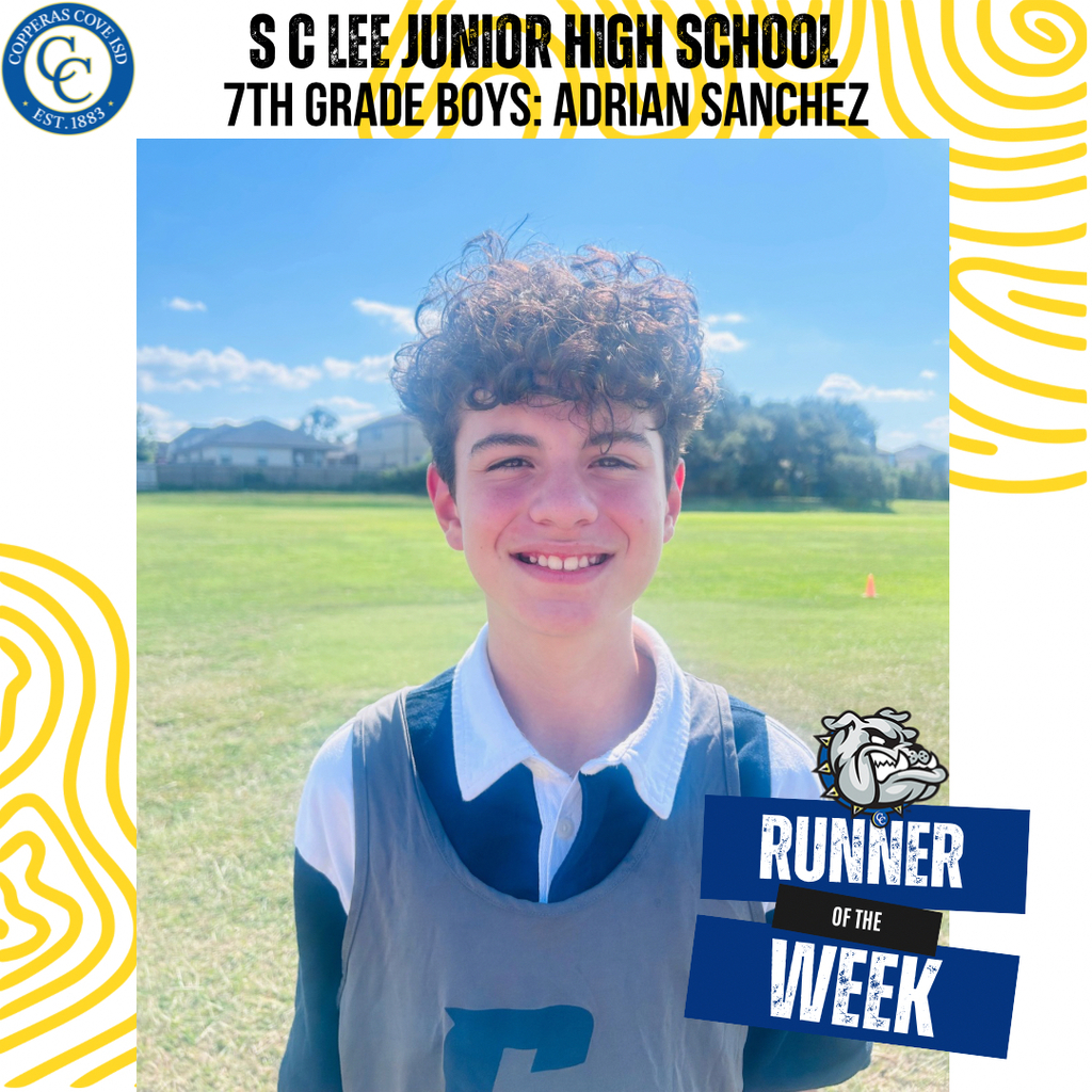 7th grade boys runner of the week adrian sanchez