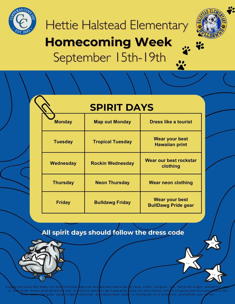 Homecoming flyer with CCISD logo information in caption