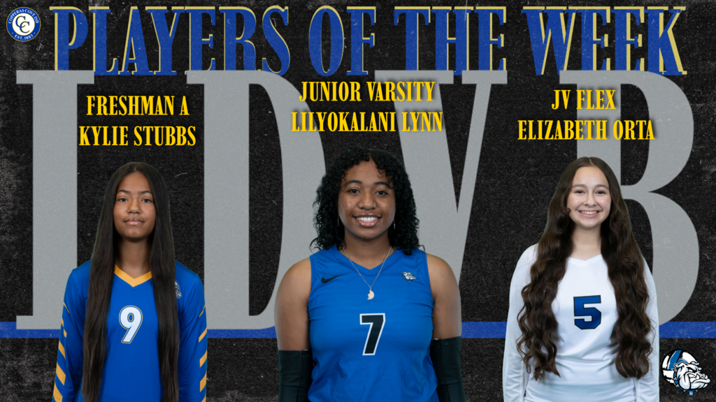 players of the week freshman a kylie stubbs, jv lily lynn and jv flex elzabeth orta