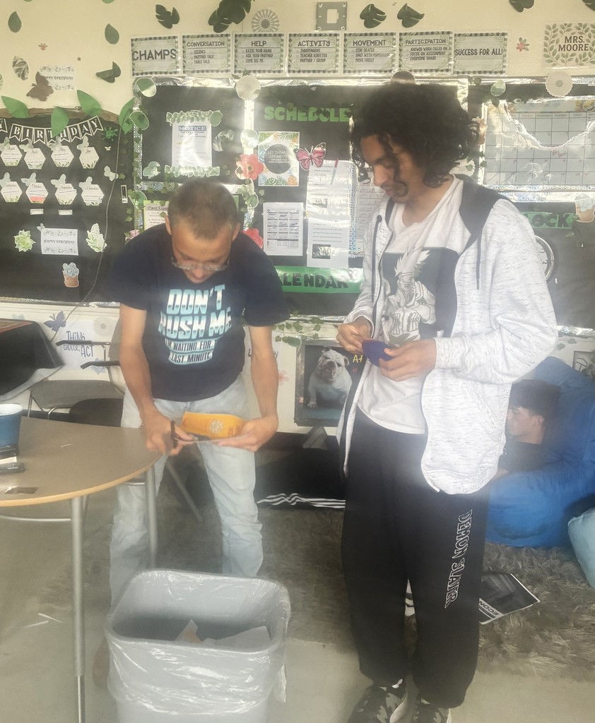 Picture of students working