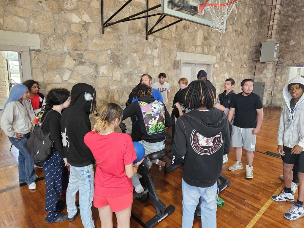 Picture of students cheering each other on