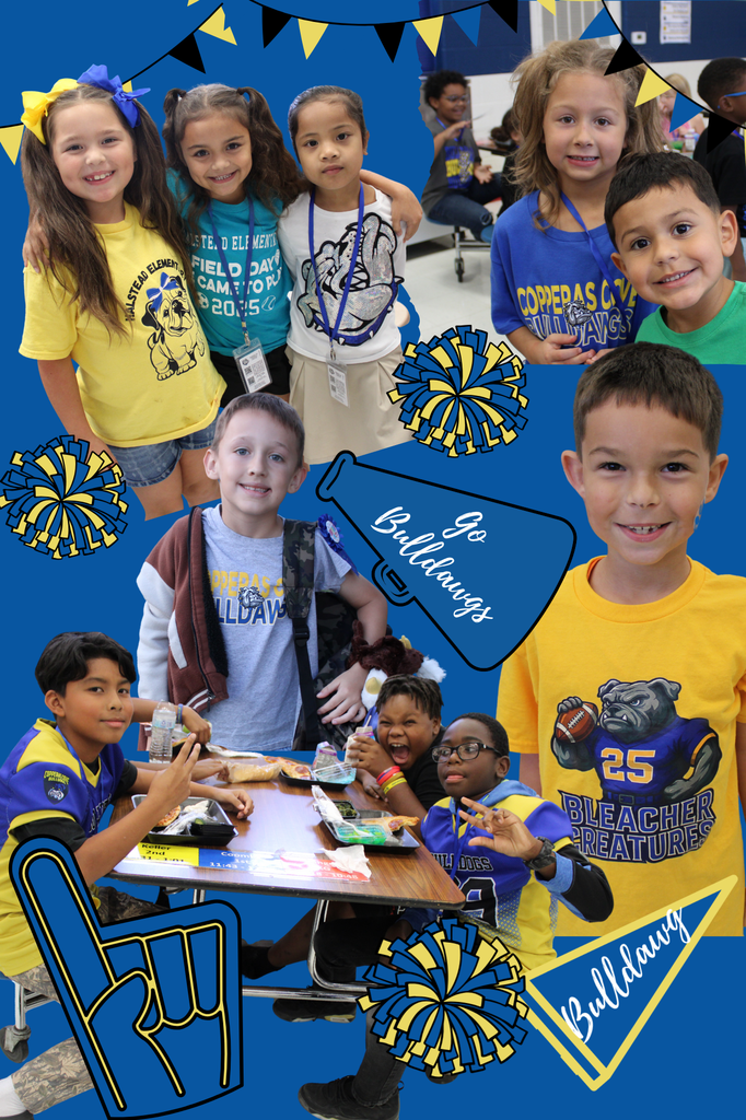 Collage of 10 students in Bulldawg pride clothes