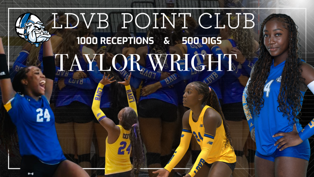 ldvb point club 100 receptions and 500 digs taylor wright