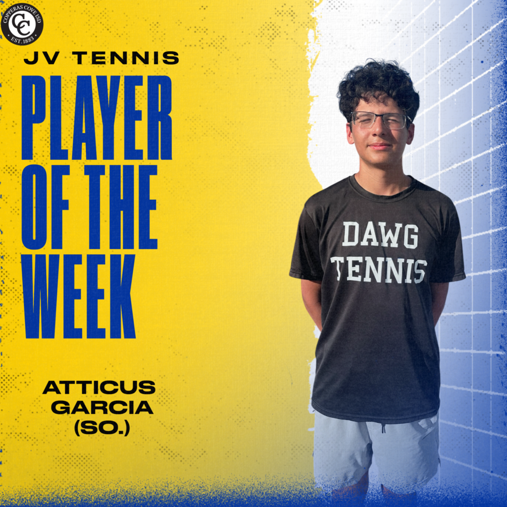 jv tennis player of the week atticus garcia 