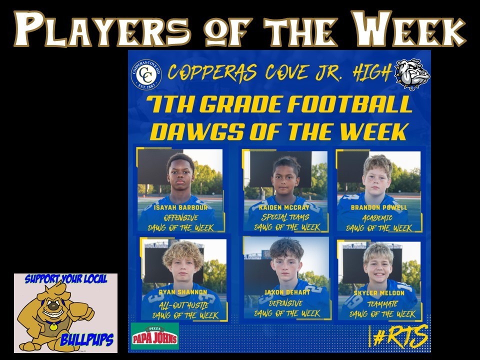 7th Grade Players of the Week- details in the story