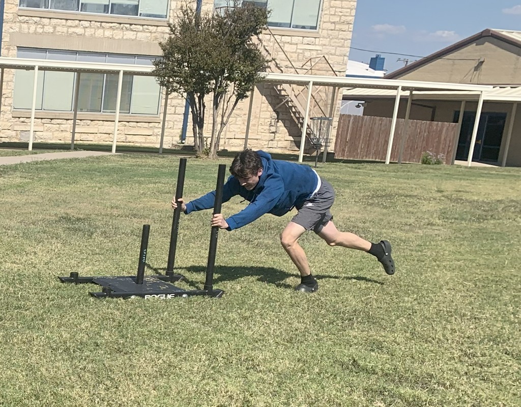 Student participating in challenge