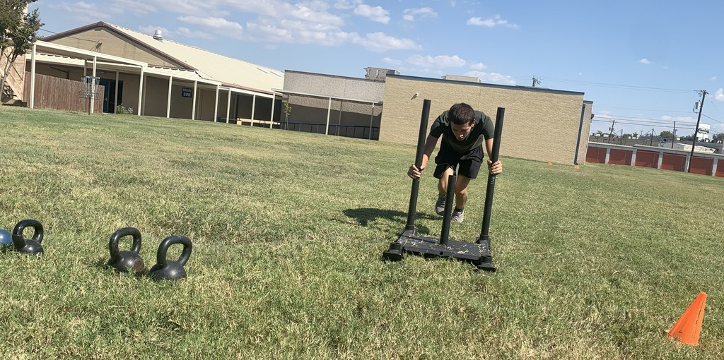 Student participating in challenge