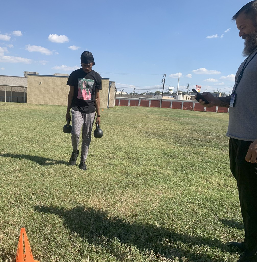 Student participating in challenge