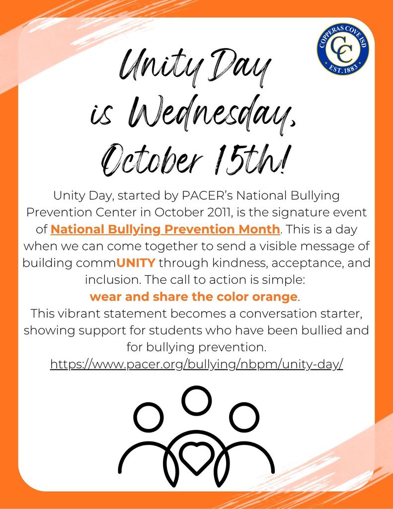 a flyer for Unity Day- details in the Post