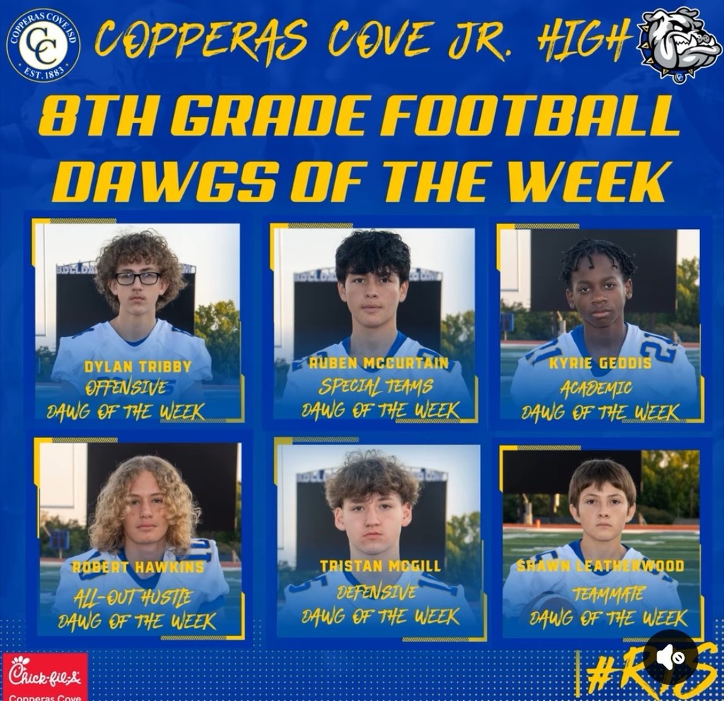 8th Grade Players of the Week- details in the story