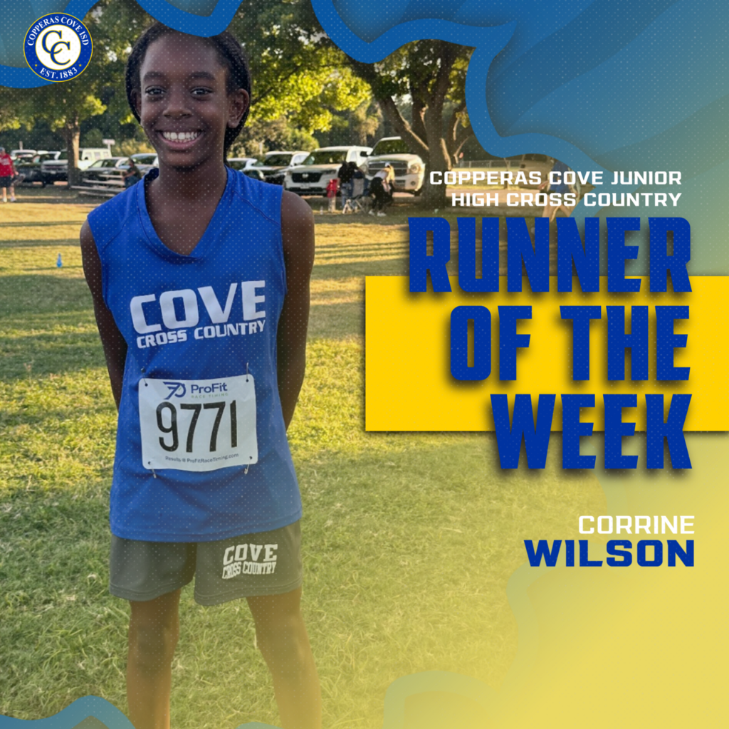 copperas cove junior high scross country runner of the week coraine wilson