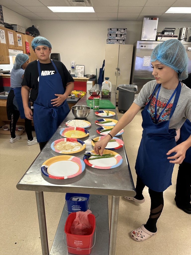 Students in culinary class.