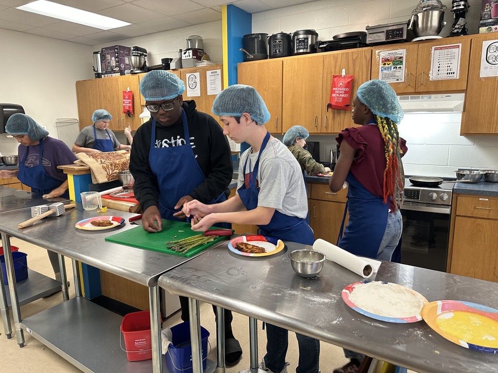 Students in culinary class.