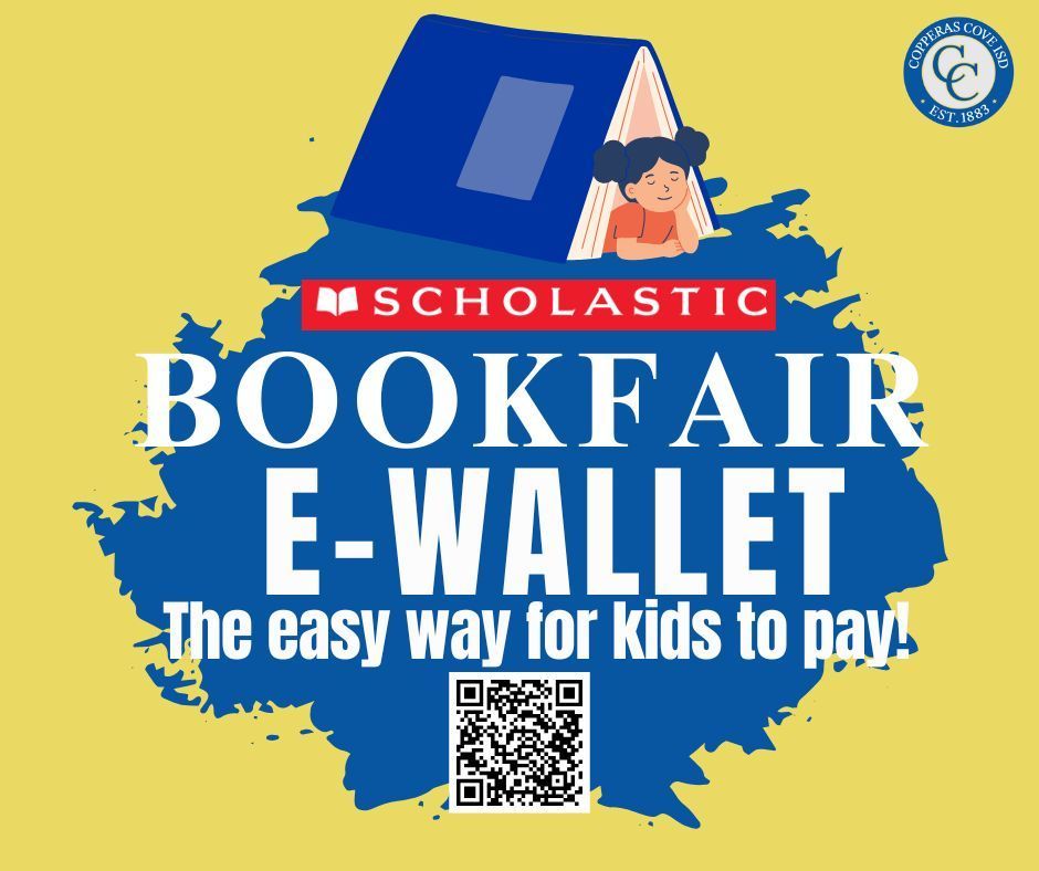 Bookfair flyer with CCISD logo details in caption