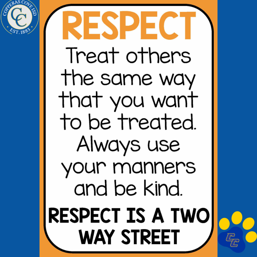 Respect poster with ccisd logo